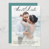 Minimalistisches Einfaches Foto Hochfahren Save The Date (Vorne/Hinten)