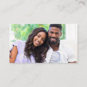 Minimalistisches einfaches Foto Hochzeit QR Periwi Begleitkarte (Rückseite)