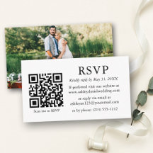 Minimalistisches einfaches Foto Hochzeit QR UAWG