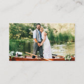 Minimalistisches einfaches Foto Hochzeit QR UAWG Begleitkarte (Rückseite)