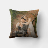 Minimalistisches Einfaches Foto Kissen (Rückseite)