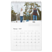 Minimalistisches einfaches Foto Monate Coole Typog Kalender (Feb 2027)