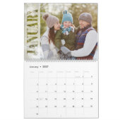 Minimalistisches einfaches Foto Monate Coole Typog Kalender (Jan 2027)