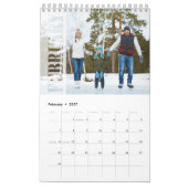 Minimalistisches einfaches Foto Monate Coole Typog Kalender (Feb 2027)