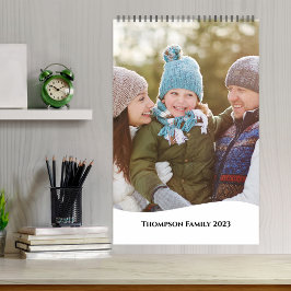 Minimalistisches einfaches Foto Monate Coole Typog Kalender