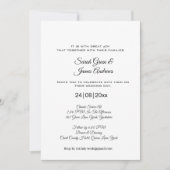 Minimalistisches Einfaches Foto-Monogramm-Hochzeit Einladung (Vorderseite)