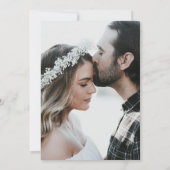 Minimalistisches Einfaches Foto-Monogramm-Hochzeit Einladung (Rückseite)