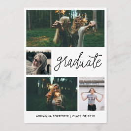 Minimalistisches einfaches Graduiertenschreiben| V Einladung