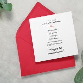 Minimalistisches Einfaches Herz 1. Hochzeitstag Karte