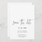 Minimalistisches Einfaches Hochfahren von Skripten Save The Date (Vorne/Hinten)