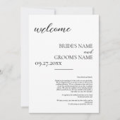 Minimalistisches Einfaches Hochzeitsprogramm (Vorderseite)