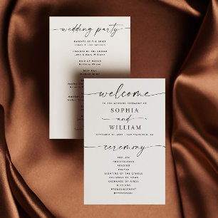 Minimalistisches einfaches Hochzeitsprogramm Mod