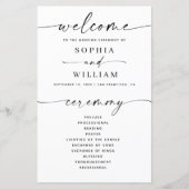 Minimalistisches einfaches Hochzeitsprogramm | Mod (Vorderseite)