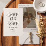 Minimalistisches einfaches Hochzeitsszenario-Foto Save The Date<br><div class="desc">Modernes einfaches Hochzeitsstipendium Foto rettet die Termine</div>