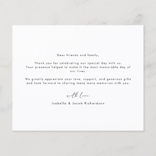 Minimalistisches einfaches Hochzeitsszenario - Vie Flyer (Hinten)