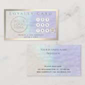 Minimalistisches, einfaches, holografisches Logo Treuekarte (Vorne/Hinten)