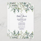 Minimalistisches Einfaches Hübsches Blätter Brautp Einladung (Vorne/Hinten)