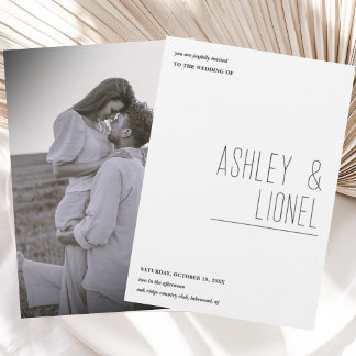 Minimalistisches Einfaches Layout Modernes Foto Ho Einladung