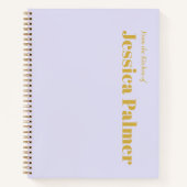 Minimalistisches einfaches Lilac Gold Rezept Journ Notizblock (Vorderseite)