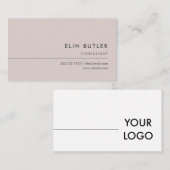 Minimalistisches einfaches Logo Champagne Visitenkarte (Vorne/Hinten)