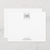 Minimalistisches einfaches Logounternehmen Mitteilungskarte (Vorne/Hinten)