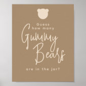 Minimalistisches einfaches, modernes Bear Baby Sho Poster (Vorne)