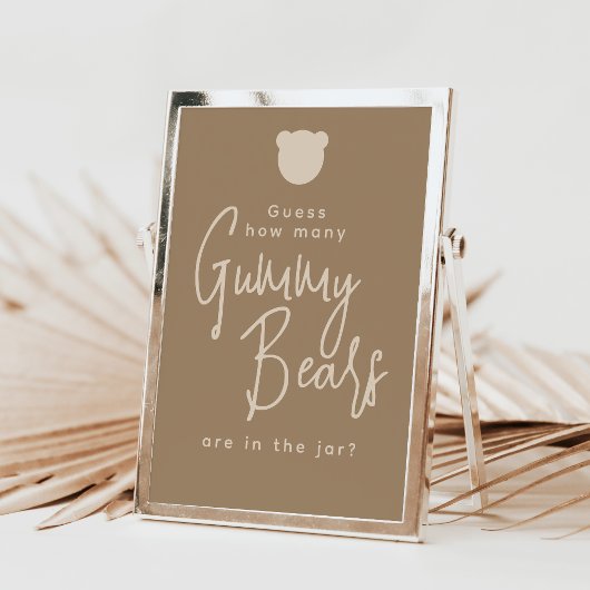 Minimalistisches einfaches, modernes Bear Baby Sho Poster