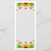 Minimalistisches, einfaches, modernes Floral Dinne Menükarte (Rückseite)