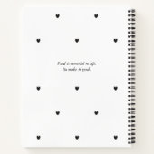 Minimalistisches einfaches, modernes Monogramm Her Notizblock (Rückseite)