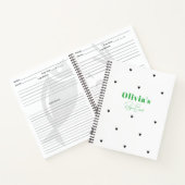 Minimalistisches einfaches, modernes Monogramm Her Notizblock (Innenseite)