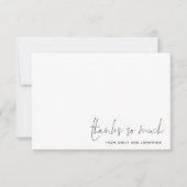 Minimalistisches einfaches Namensschild Hochzeit V Mitteilungskarte (Vorderseite)