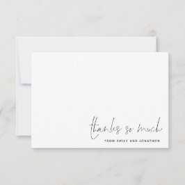 Minimalistisches einfaches Namensschild Hochzeit V Mitteilungskarte