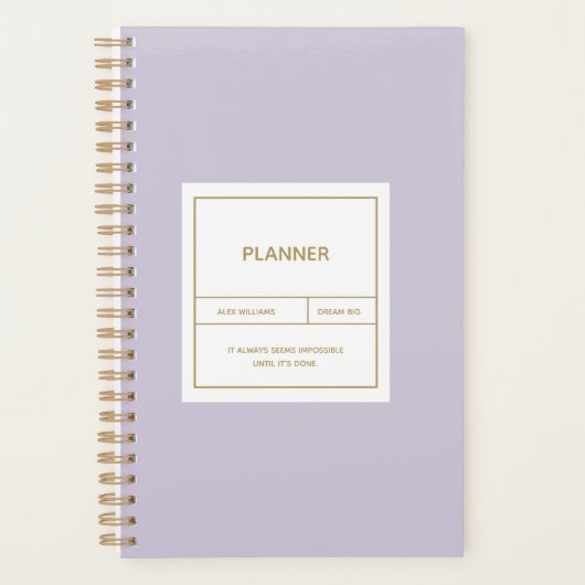 Minimalistisches Einfaches Plandesign Planer (Vorderseite)