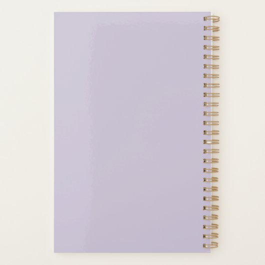 Minimalistisches Einfaches Plandesign Planer (Rückseite)