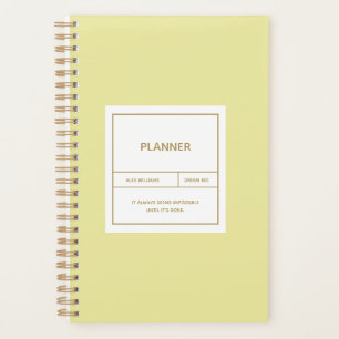 Minimalistisches Einfaches Plandesign Planer