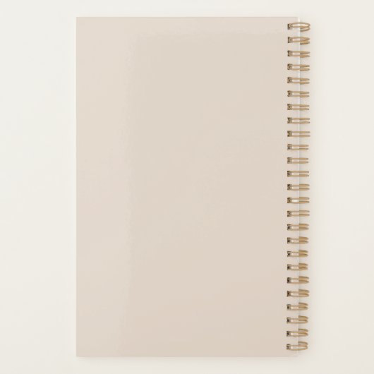 Minimalistisches Einfaches Plandesign Planer (Rückseite)