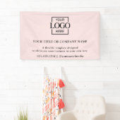 Minimalistisches einfaches rosa Geschäftslogo Prof Banner (Insitu)