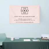 Minimalistisches einfaches rosa Geschäftslogo Prof Banner (Messeveranstaltung)