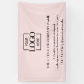 Minimalistisches einfaches rosa Geschäftslogo Prof Banner (Vertikal)
