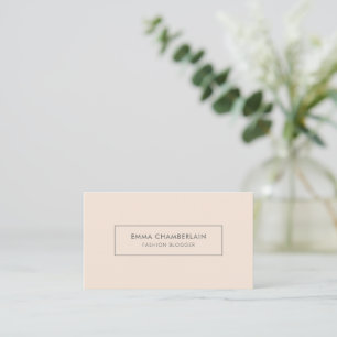 Minimalistisches, einfaches Rosa Visitenkarte