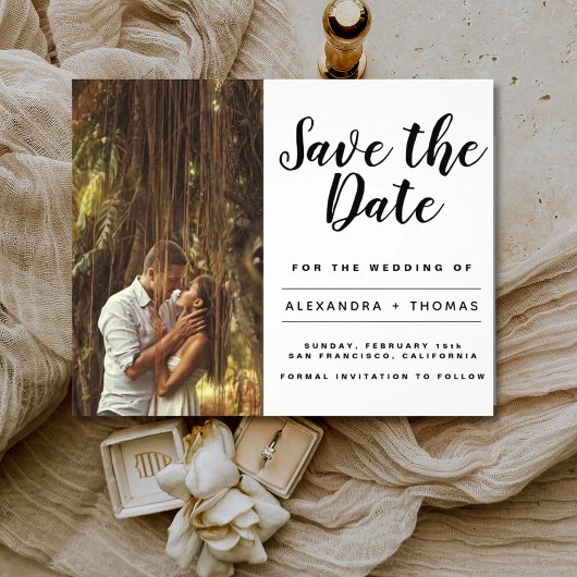 Minimalistisches einfaches Save the Date Flyer