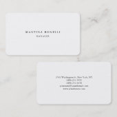 Minimalistisches Einfaches Schlicht Schwarz/Weiß B Visitenkarte (Vorne/Hinten)