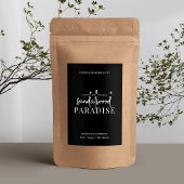 Minimalistisches, einfaches Schwarz-Weiß-Wachs-Mel Lebensmitteletikett