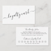 Minimalistisches Einfaches Schwarz-weißes Skript L Treuekarte (Vorne/Hinten)