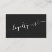 Minimalistisches Einfaches Schwarz-weißes Skript L Treuekarte (Vorderseite)