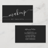 Minimalistisches Einfaches Schwarz-weißes SkriptMa Visitenkarte (Vorne/Hinten)