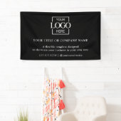 Minimalistisches einfaches schwarzes Geschäftslogo Banner (Insitu)