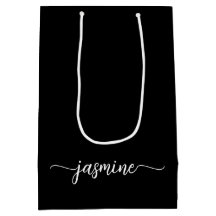 Minimalistisches einfaches Schwarzes Monogramm-Gir
