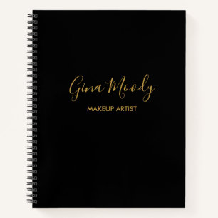 Minimalistisches, einfaches Schwarzgeschäft Notizblock