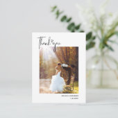 Minimalistisches einfaches Script Heart Wedding Vi Postkarte (Stehend Vorderseite)